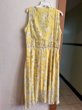 Yellow Floral Maxi Dress with Smocked Waist